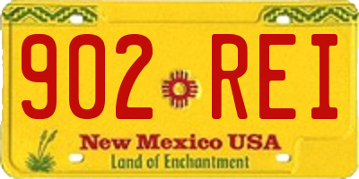 NM license plate 902REI