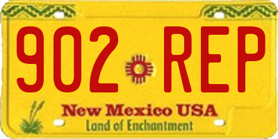 NM license plate 902REP