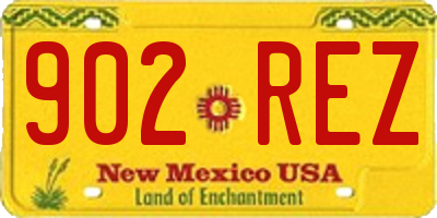 NM license plate 902REZ