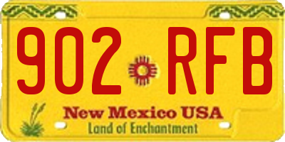 NM license plate 902RFB