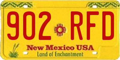 NM license plate 902RFD