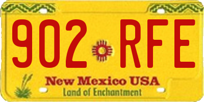 NM license plate 902RFE