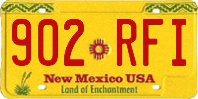 NM license plate 902RFI