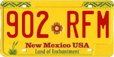 NM license plate 902RFM