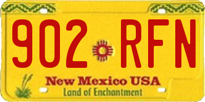 NM license plate 902RFN