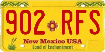 NM license plate 902RFS