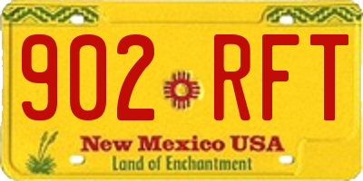 NM license plate 902RFT