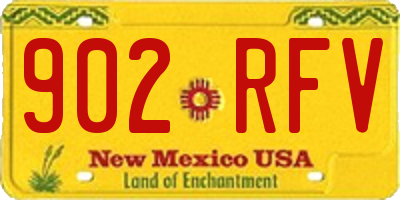 NM license plate 902RFV