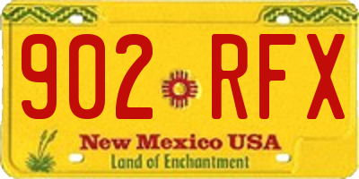 NM license plate 902RFX