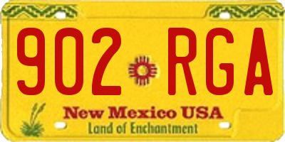 NM license plate 902RGA