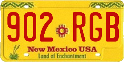 NM license plate 902RGB