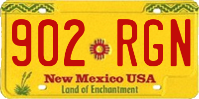 NM license plate 902RGN
