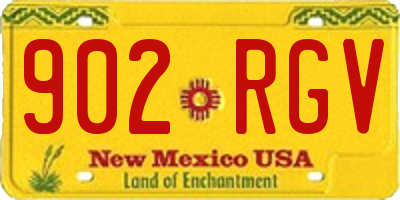 NM license plate 902RGV