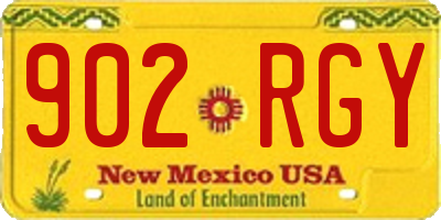 NM license plate 902RGY