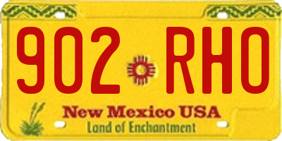 NM license plate 902RHO