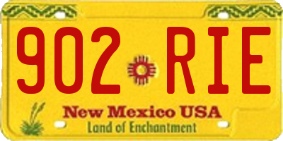 NM license plate 902RIE