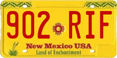 NM license plate 902RIF