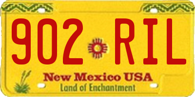 NM license plate 902RIL