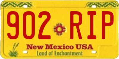 NM license plate 902RIP