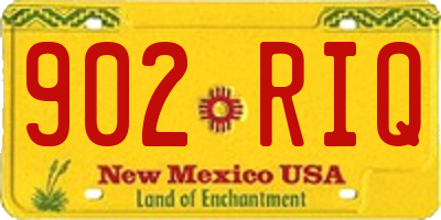 NM license plate 902RIQ