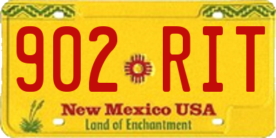 NM license plate 902RIT
