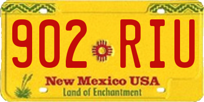 NM license plate 902RIU