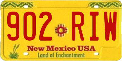 NM license plate 902RIW