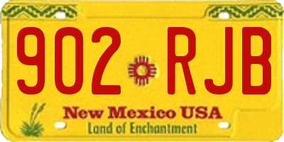NM license plate 902RJB