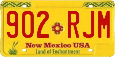 NM license plate 902RJM