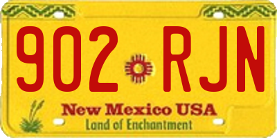 NM license plate 902RJN