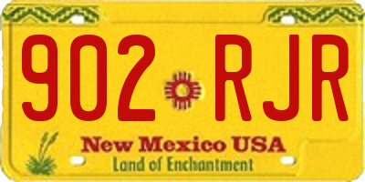 NM license plate 902RJR