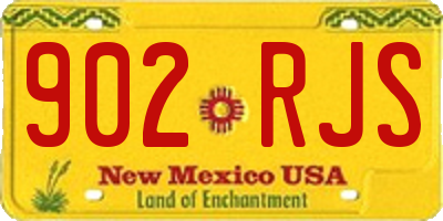 NM license plate 902RJS