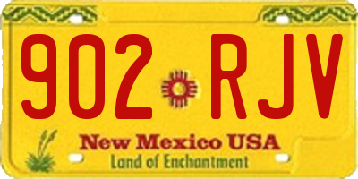 NM license plate 902RJV
