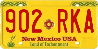 NM license plate 902RKA