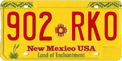 NM license plate 902RKO