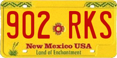 NM license plate 902RKS