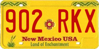 NM license plate 902RKX