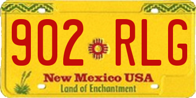 NM license plate 902RLG
