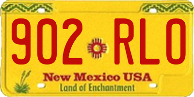 NM license plate 902RLO