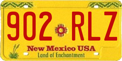 NM license plate 902RLZ