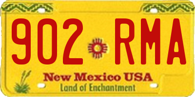 NM license plate 902RMA