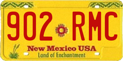 NM license plate 902RMC
