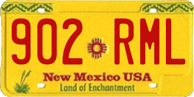NM license plate 902RML