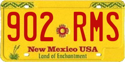 NM license plate 902RMS