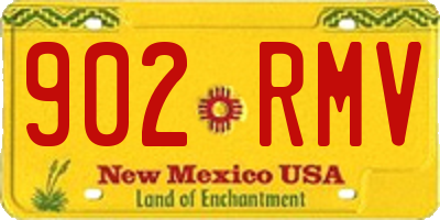 NM license plate 902RMV