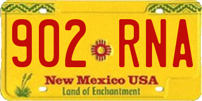NM license plate 902RNA