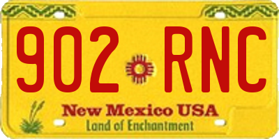 NM license plate 902RNC