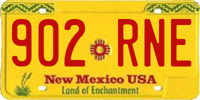 NM license plate 902RNE