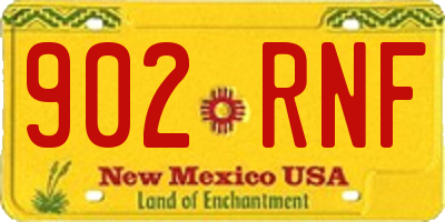 NM license plate 902RNF