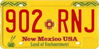 NM license plate 902RNJ